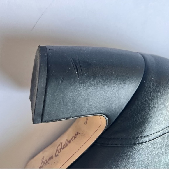 Sam Edelman Black boots Classic Hartley Mid Calf Dress Bootie Block Heel sz 9.5 - Picture 16 of 16